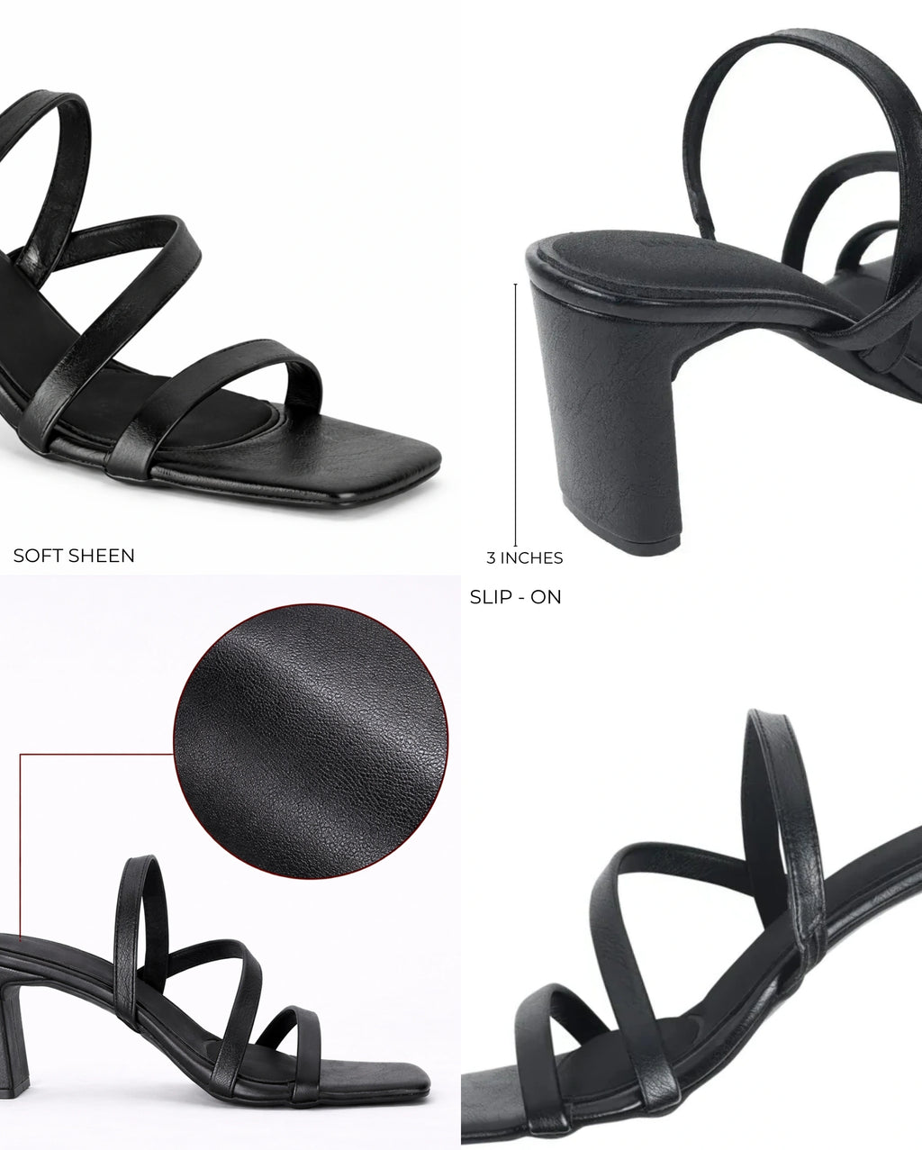 Gabbana Modern Black Block Heels - Lino Perros
