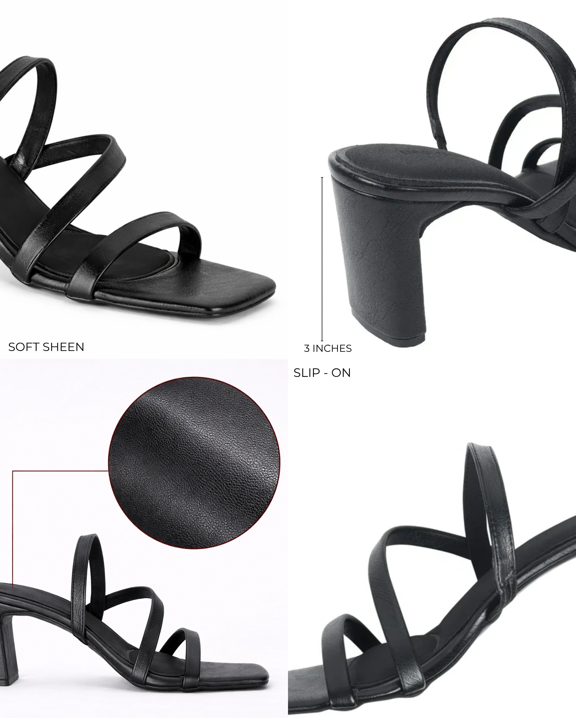 Gabbana Modern Black Block Heels - Lino Perros