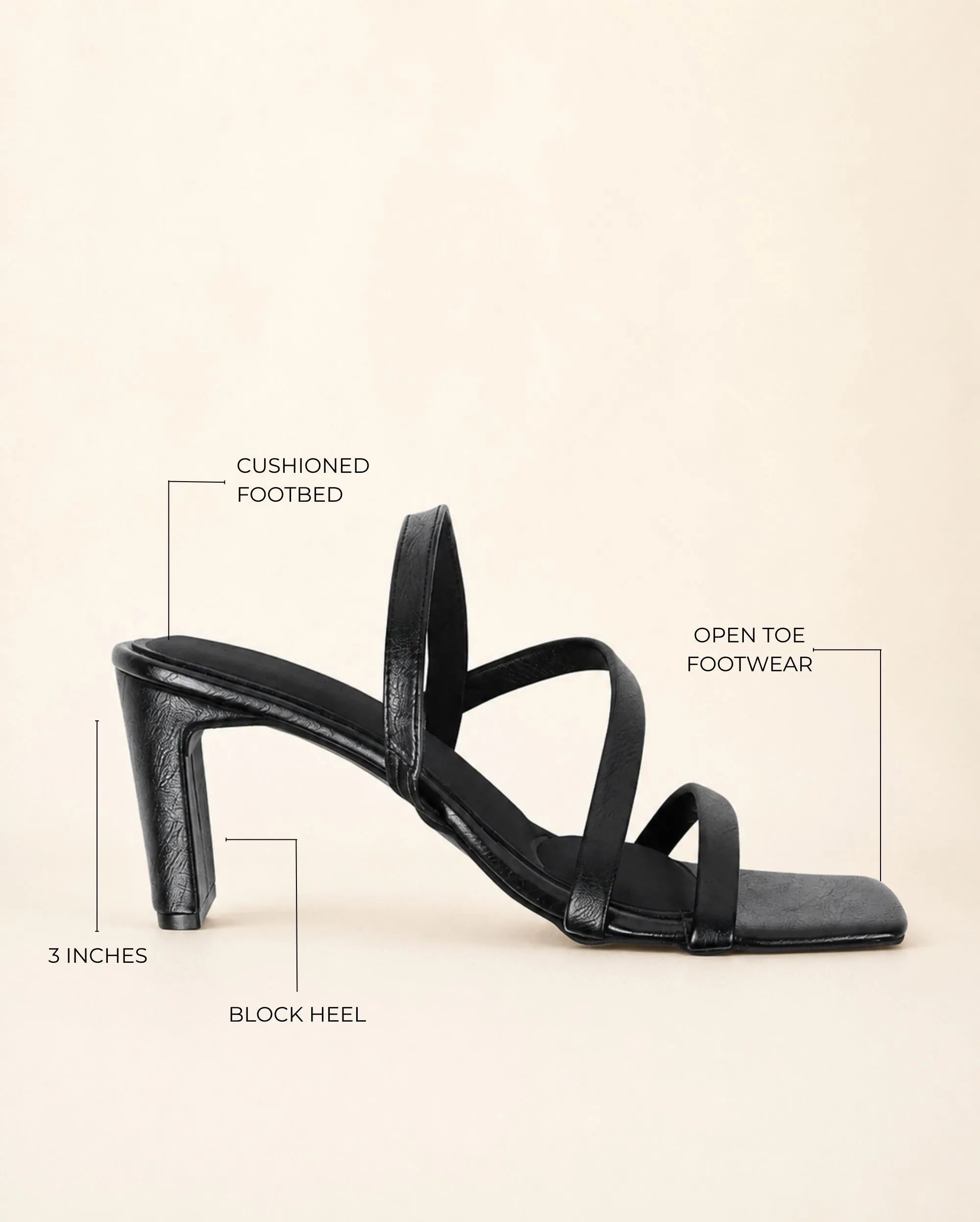 Gabbana Modern Black Block Heels - Lino Perros