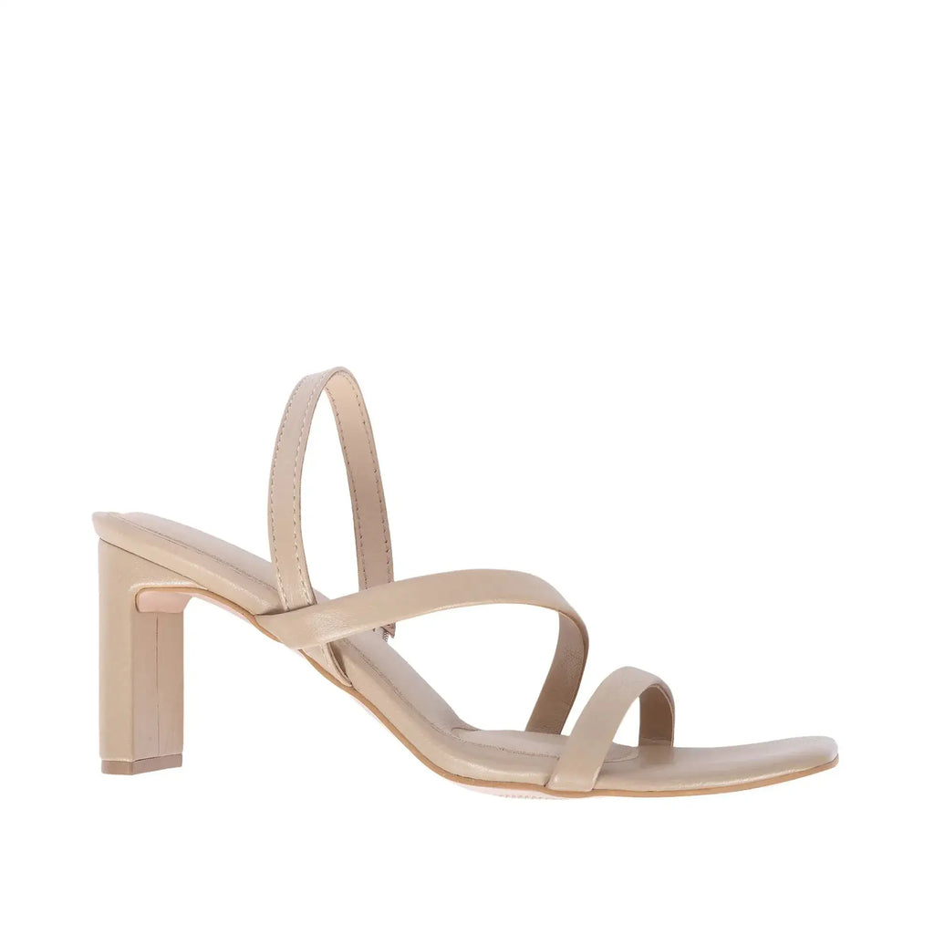 Gabbana Modern Beige Block Heels - Lino Perros