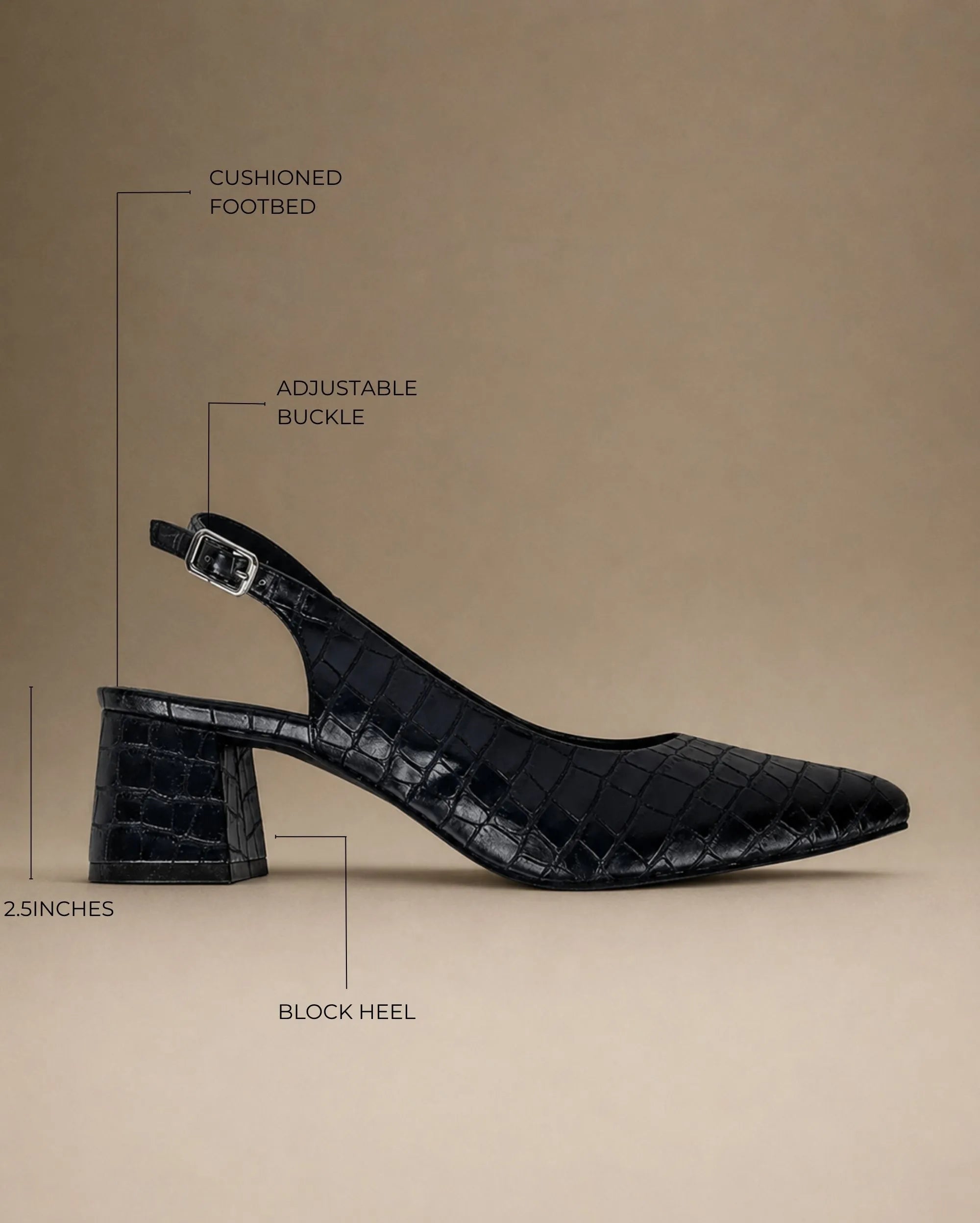 Hepburn Inspiring Block Pumps Black Heels - Lino Perros