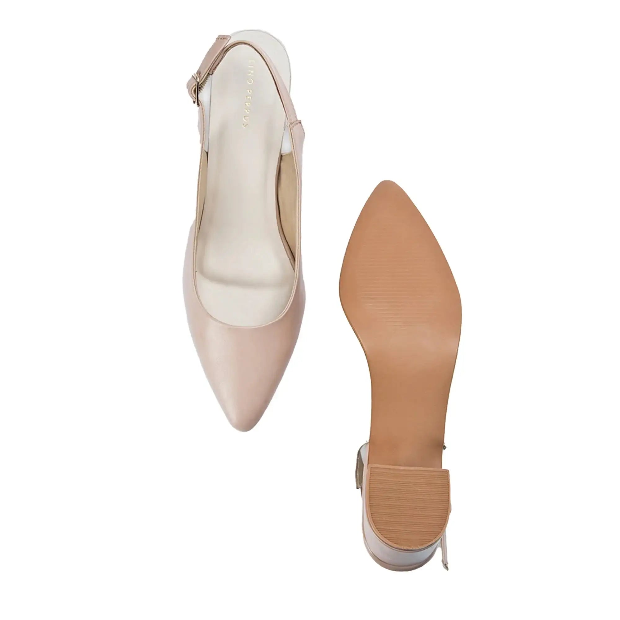 Hepburn Inspiring Peach Beige Pumps Heels - Lino Perros