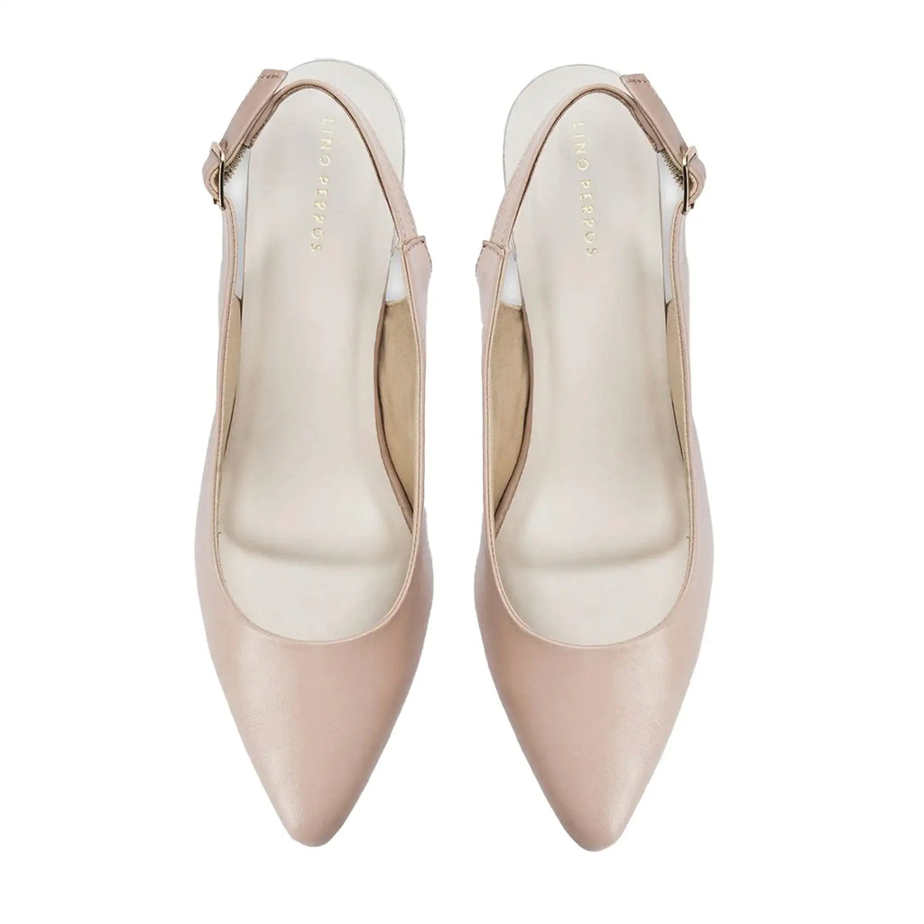 Hepburn Inspiring Peach Beige Pumps Heels - Lino Perros