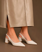 Hepburn Inspiring Soft Beige Pumps Heels | Lino Perros