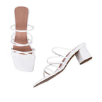 Gabbana Resort Block White Heels - Lino Perros