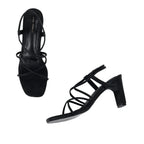 Gabbana Cocktail Block Black Heels - Lino Perros
