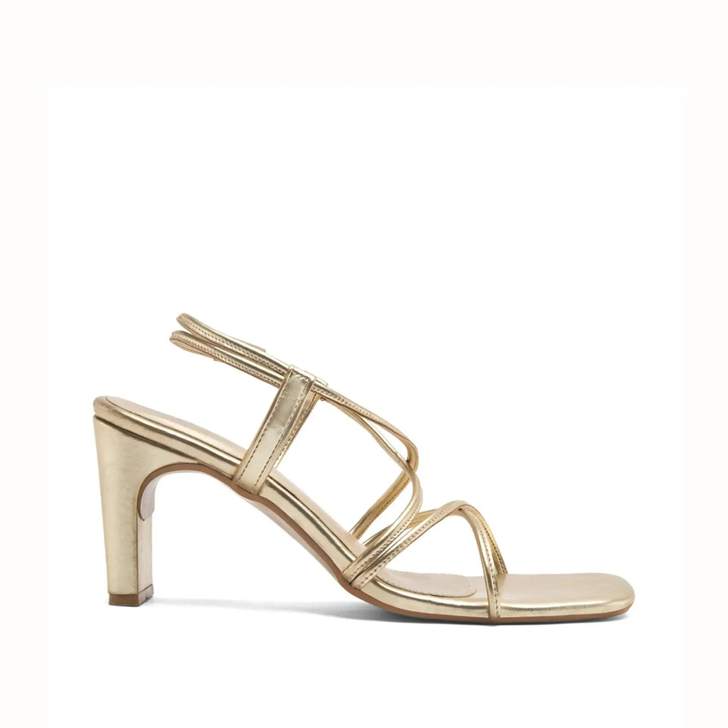 Gabbana Cocktail Block Gold Heels - Lino Perros