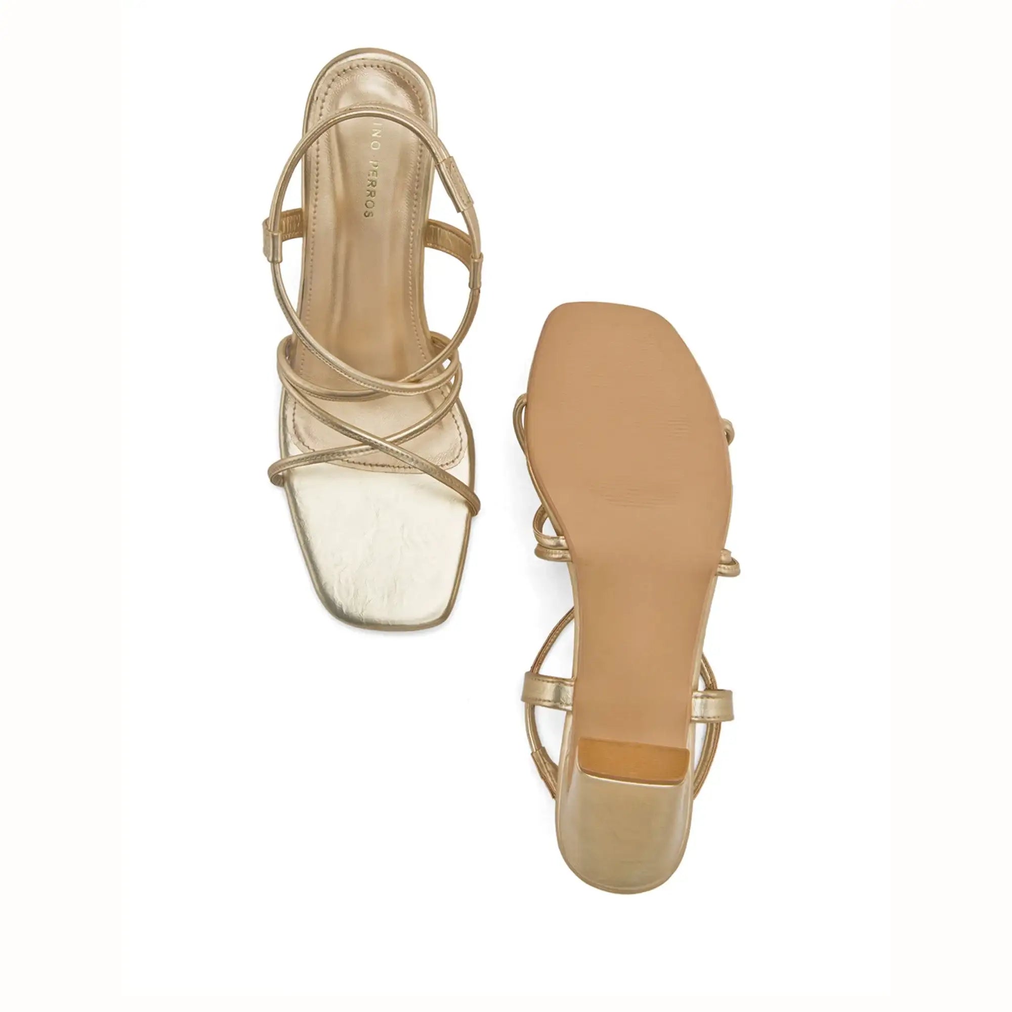 Gabbana Cocktail Block Gold Heels - Lino Perros