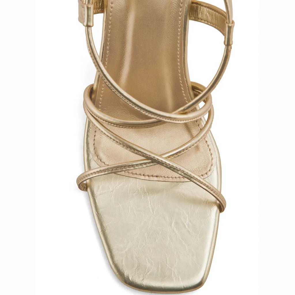 Gabbana Cocktail Block Gold Heels - Lino Perros