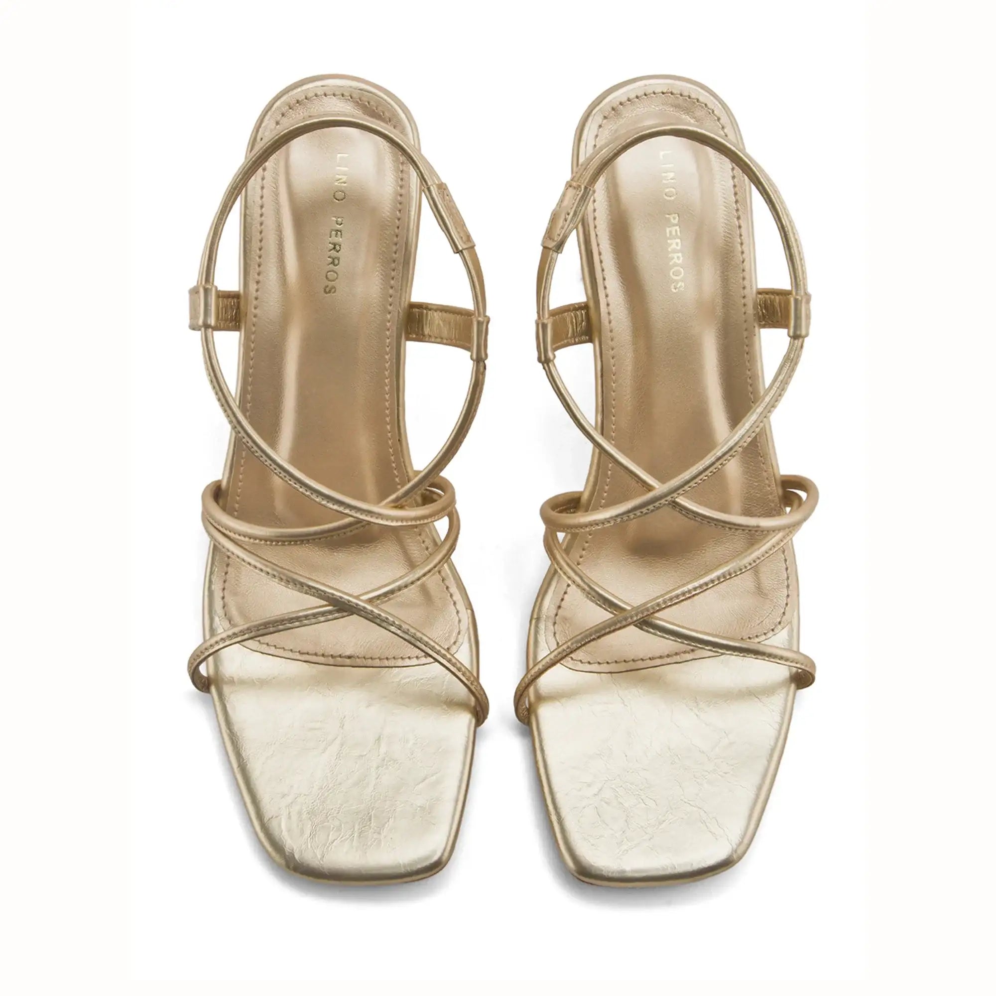 Gabbana Cocktail Block Gold Heels - Lino Perros