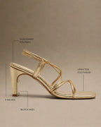 Gabbana Cocktail Block Gold Heels - Lino Perros