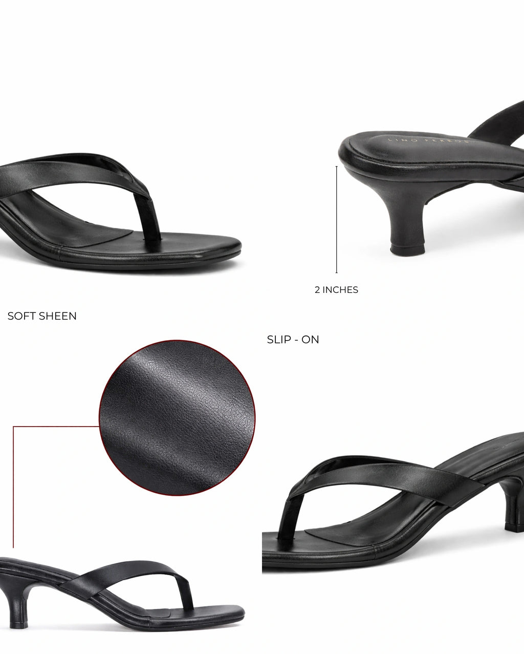 Hepburn Wise Kitten Black Heels - Lino Perros