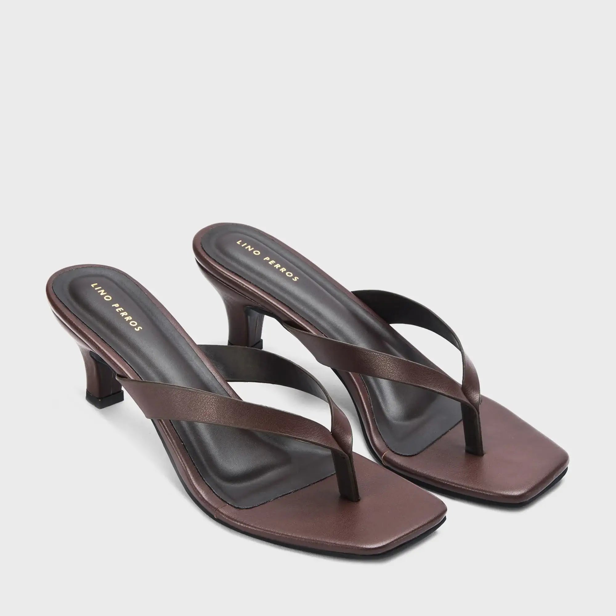 Hepburn Brown Kitten Heels - Lino Perros