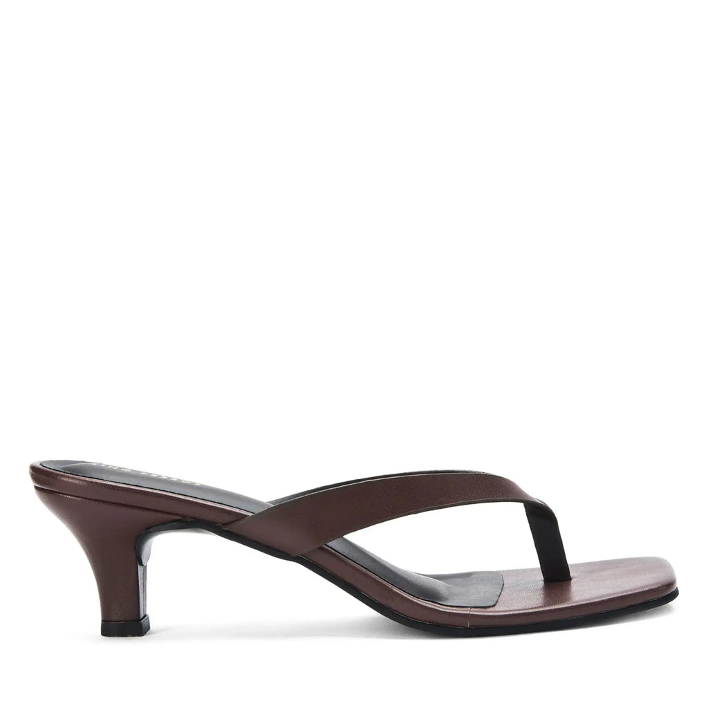 Hepburn Brown Kitten Heels - Lino Perros