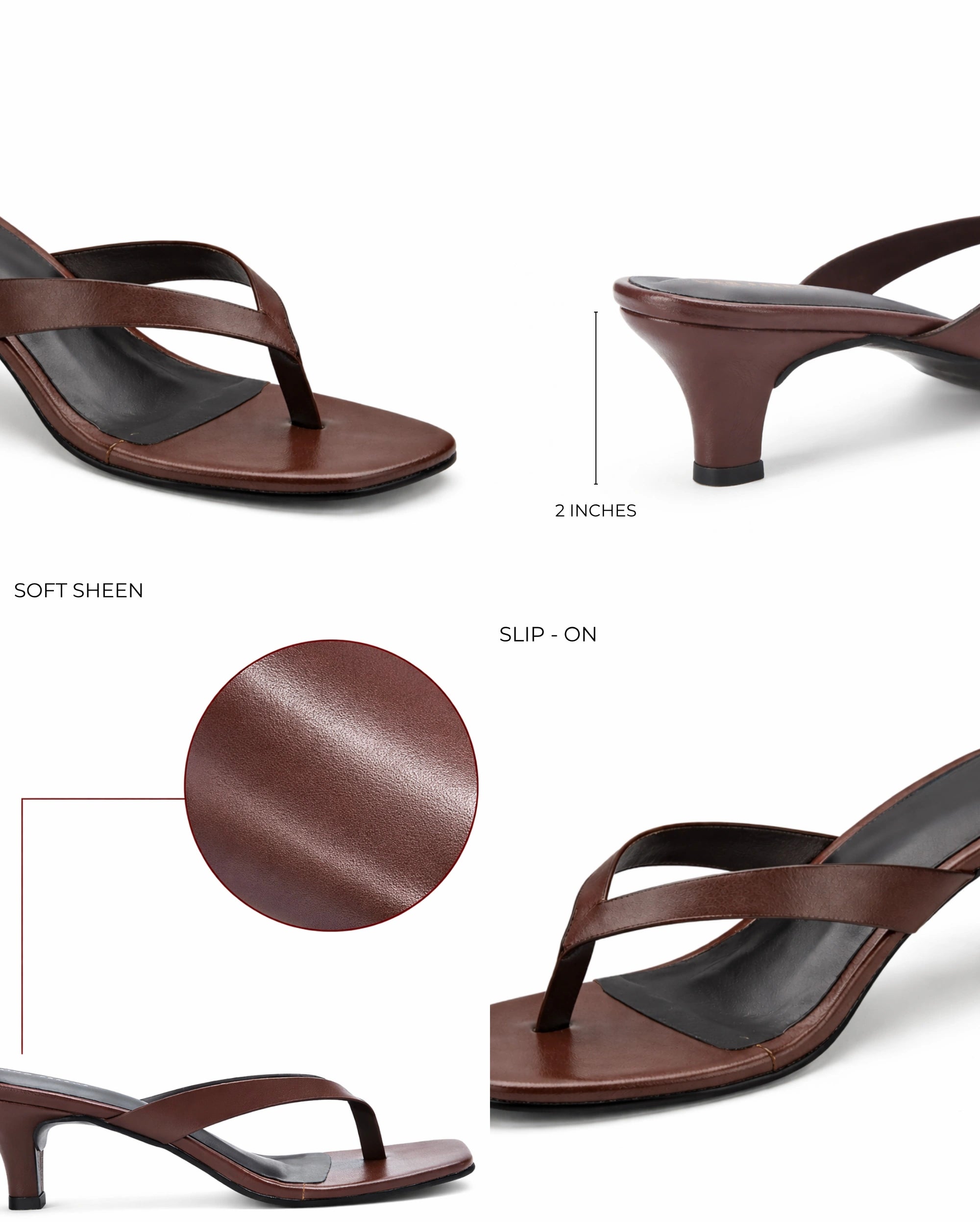 Hepburn Brown Kitten Heels - Lino Perros