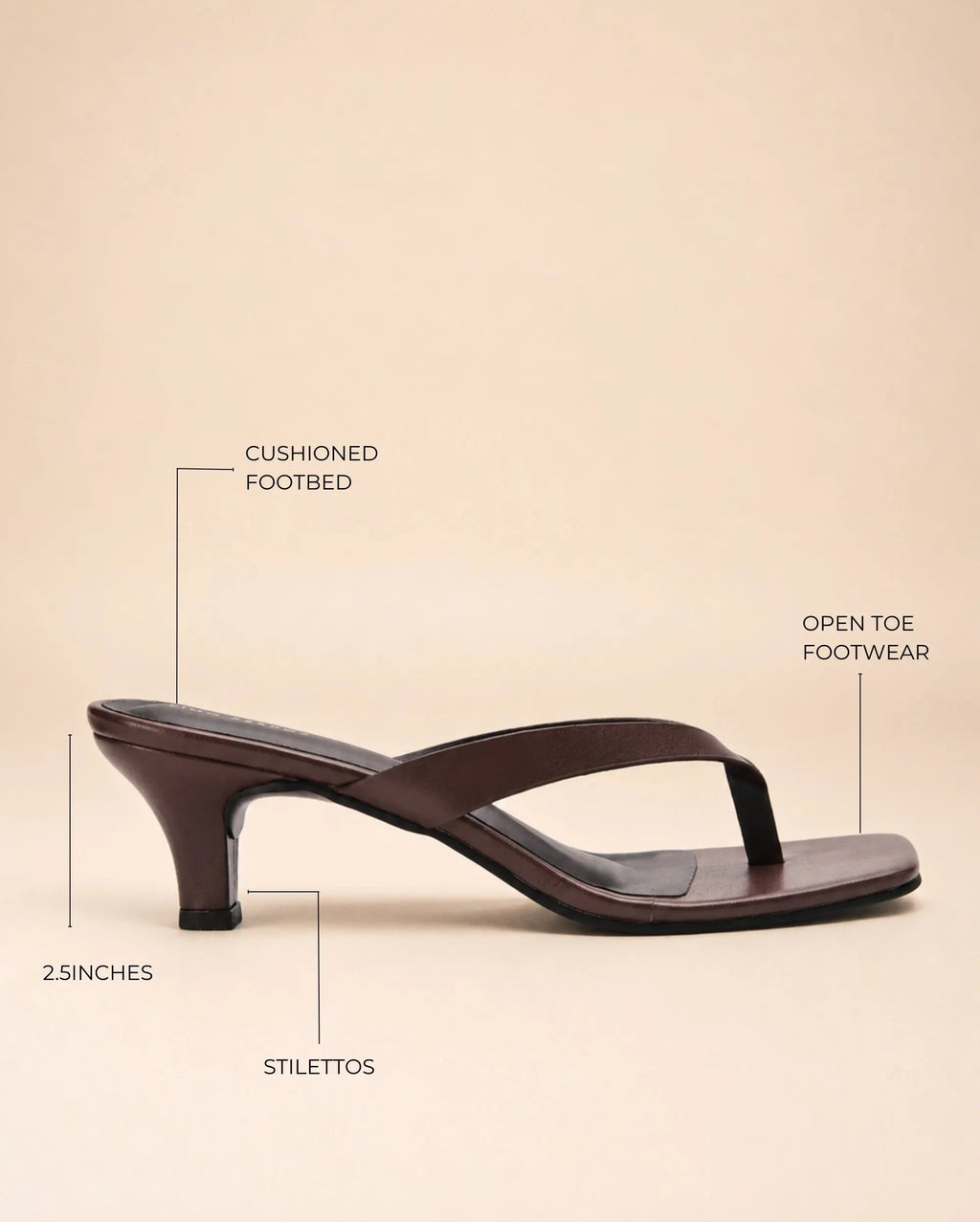 Hepburn Brown Kitten Heels - Lino Perros
