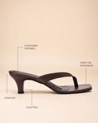 Hepburn Brown Kitten Heels - Lino Perros