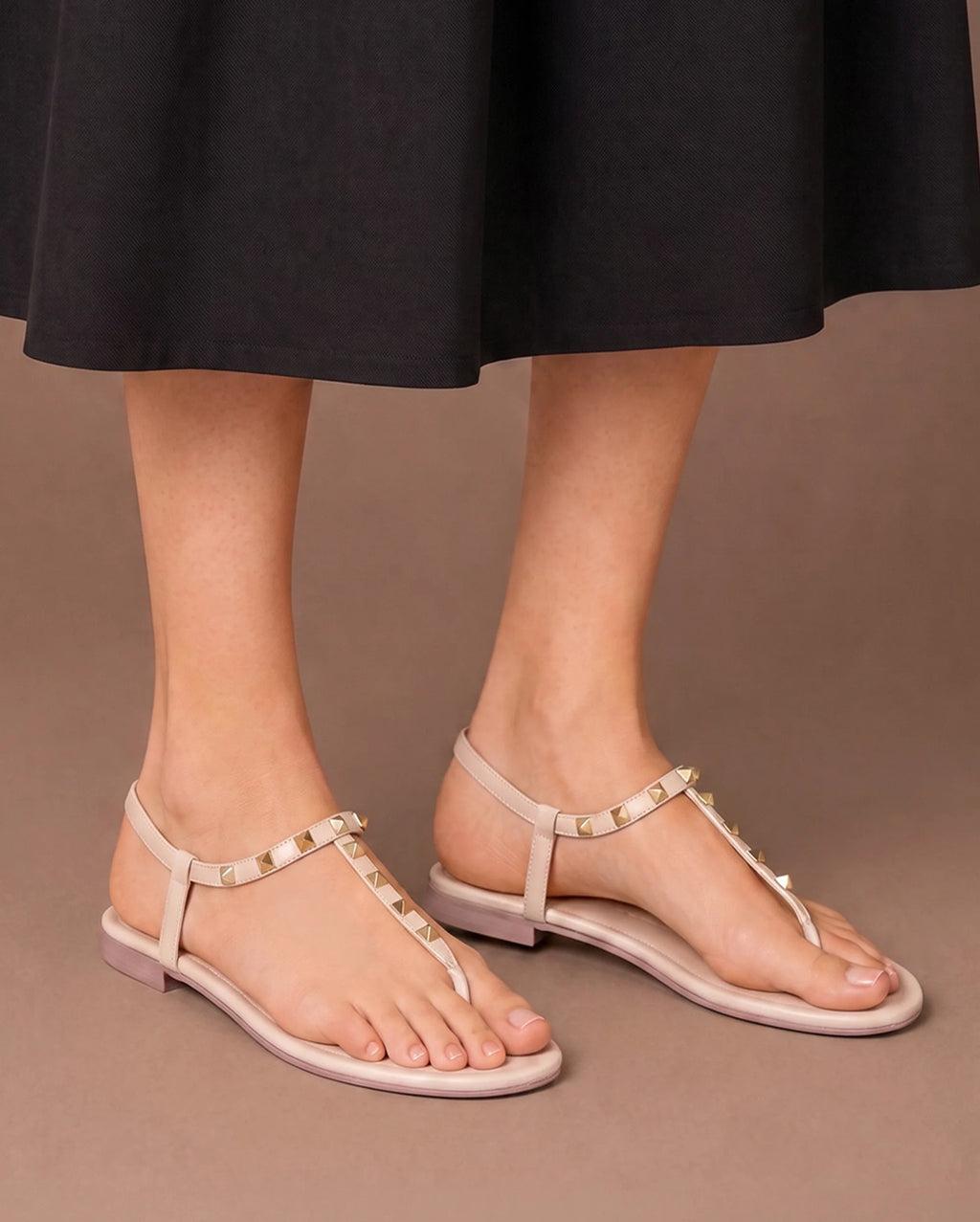 Mary Cultured Rock Studded Flats - Lino Perros