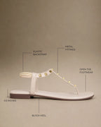 Mary Cultured Rock Studded Flats - Lino Perros