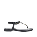 Mary Cultured Rock Studded Black Flats - Lino Perros