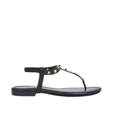 Mary Cultured Rock Studded Black Flats