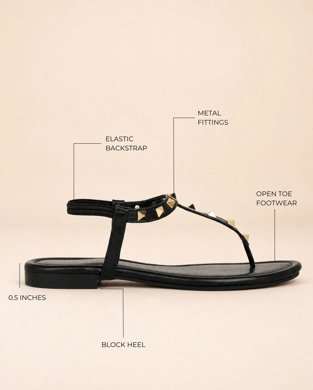 Mary Cultured Rock Studded Black Flats - Lino Perros