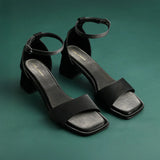 Gabbana Backstrap Everyday Block Black Heels