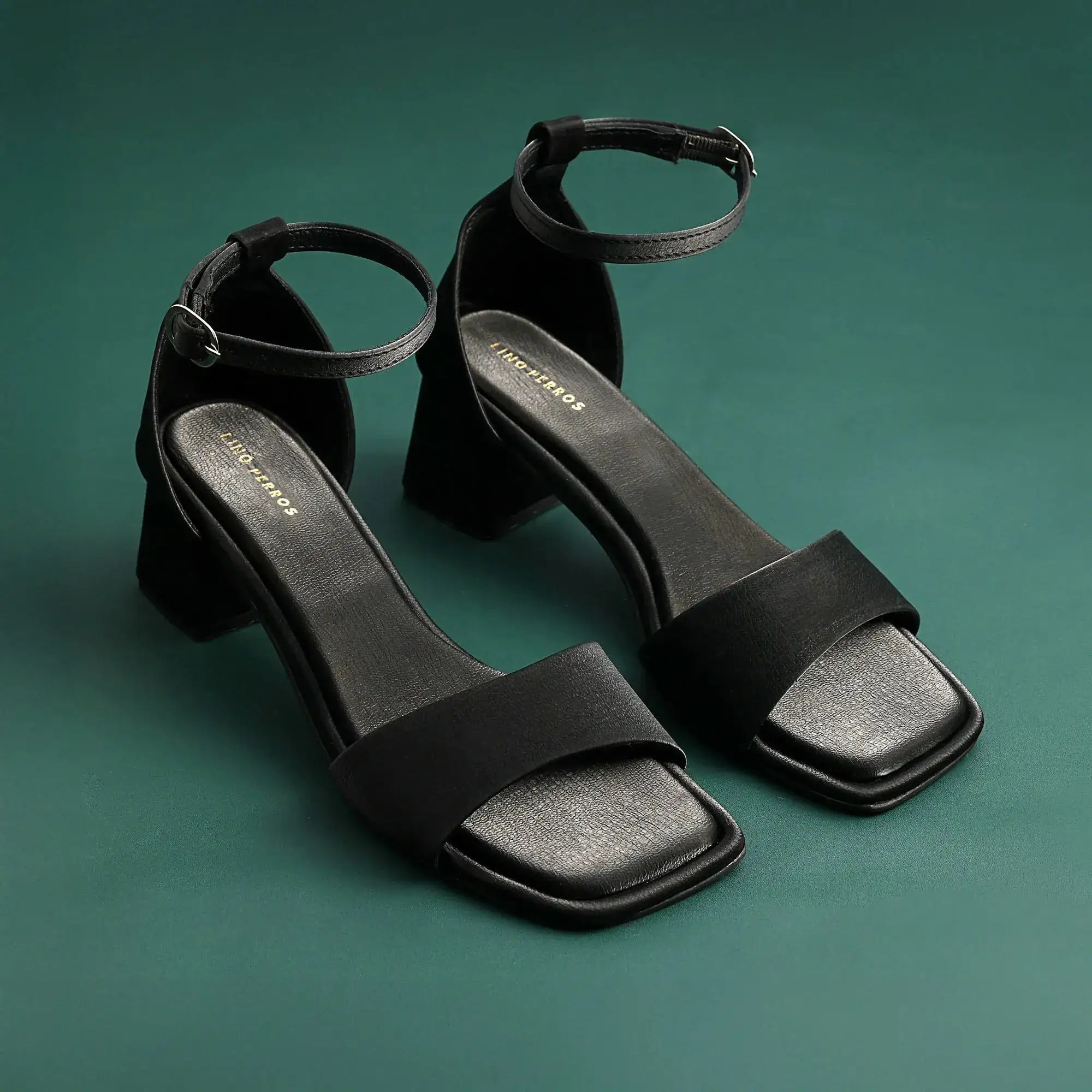 Gabbana Backstrap Everyday Block Black Heels - Lino Perros