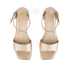 Gabbana Backstrap Everyday Block Gold Heels - Lino Perros