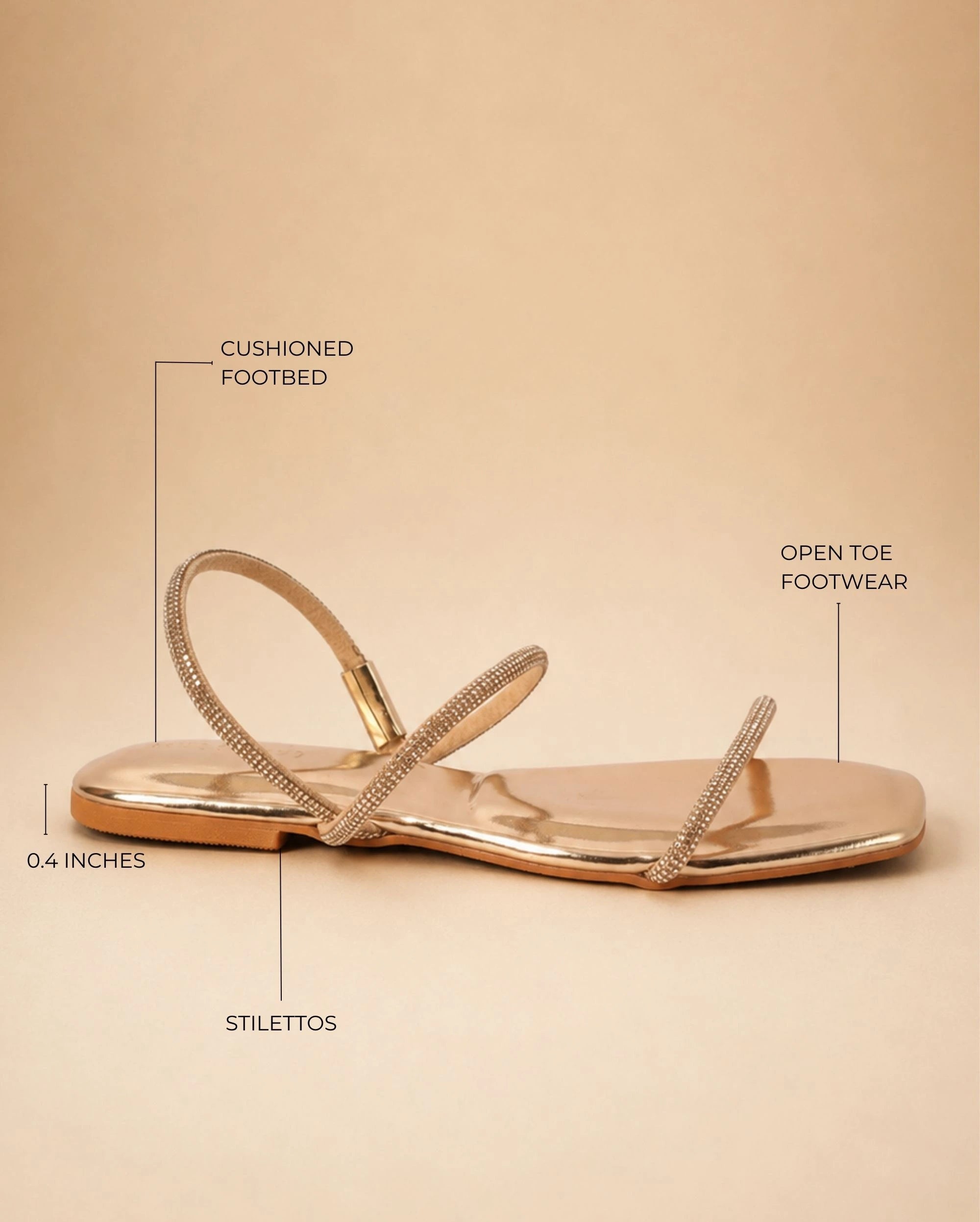 Mary Lovely Gold Flats - Lino Perros