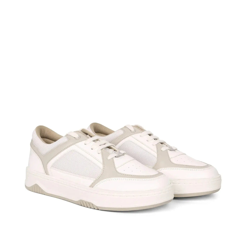 Stellar Nexus Dynamic White Beige Sneakers - Lino Perros