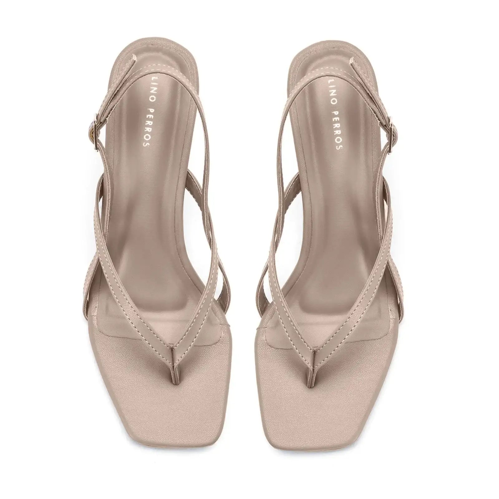 Hepburn Glam Beige Kitten Heels - Lino Perros
