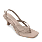 Hepburn Glam Beige Kitten Heels - Lino Perros