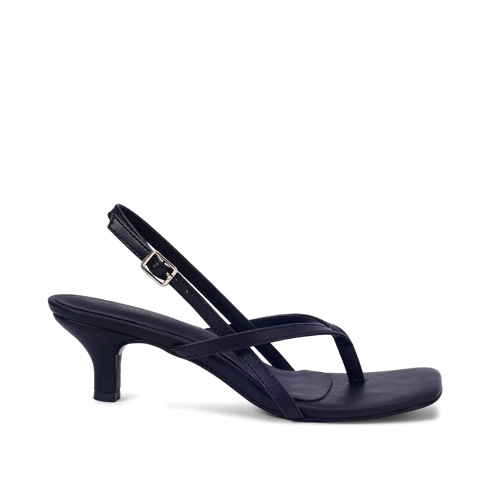 Hepburn Glam Black Kitten Heels - Lino Perros
