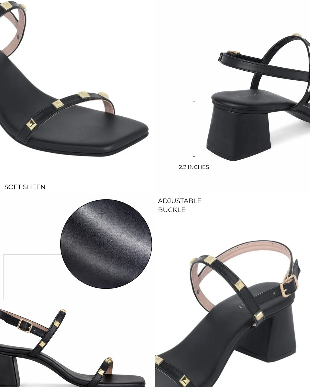 Gabbana Elegance Block Black Heels - Lino Perros