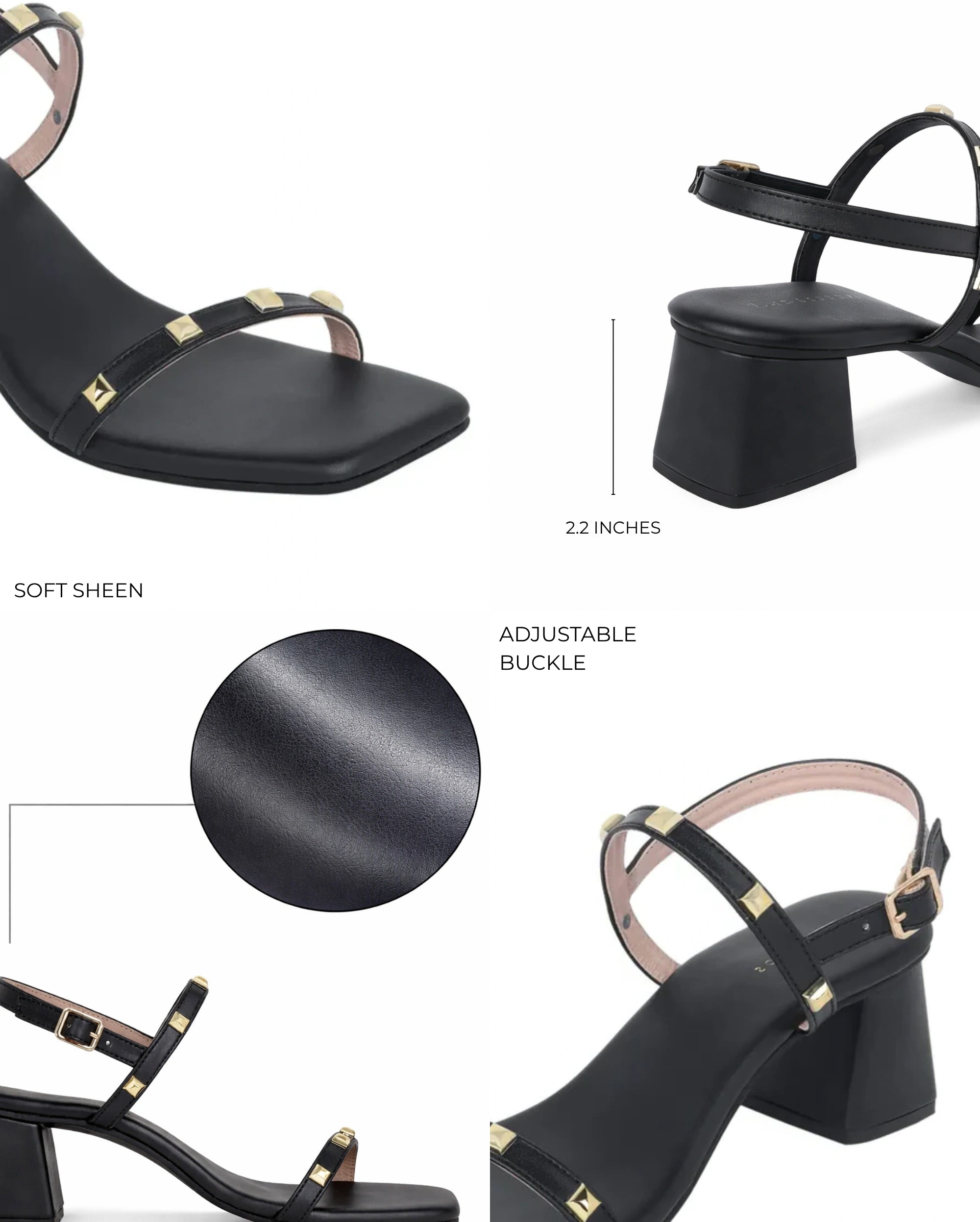 Gabbana Elegance Block Black Heels - Lino Perros