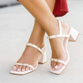 Gabbana Elegance Block Off White Heels - Lino Perros