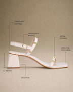 Gabbana Elegance Block Off White Heels - Lino Perros
