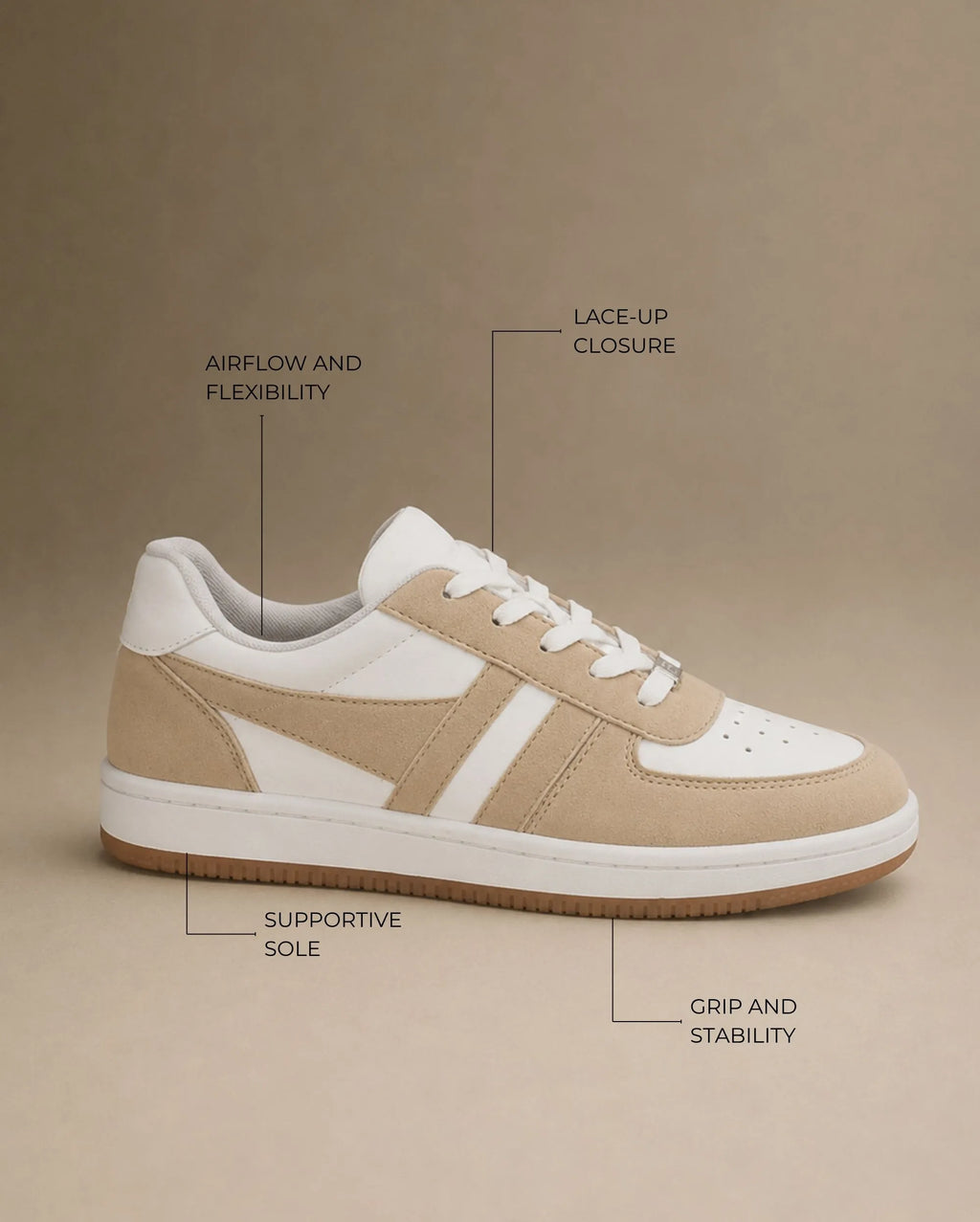Stellar Nexas Duo Beige Sneakers - Lino Perros