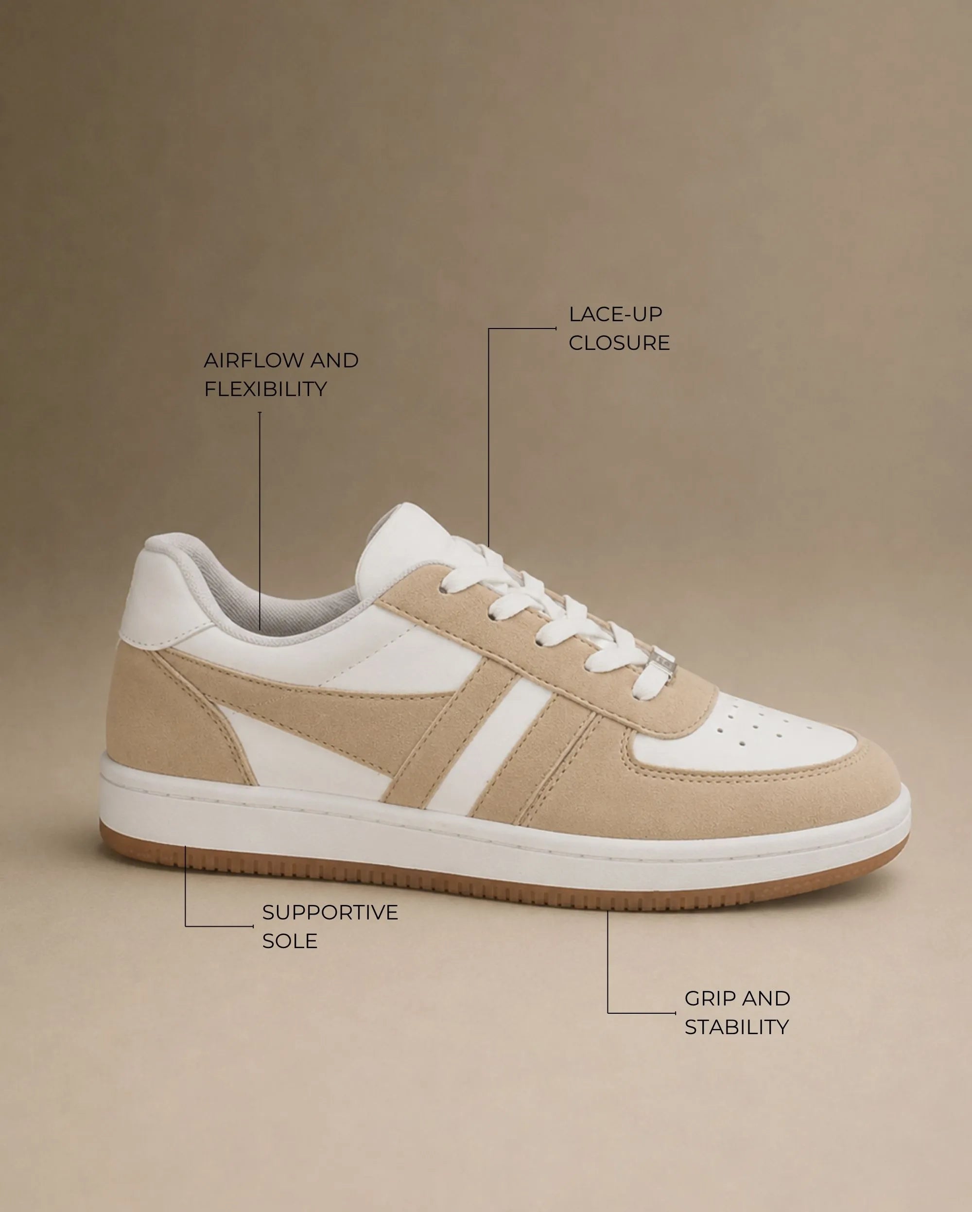 Stellar Nexas Duo Beige Sneakers - Lino Perros