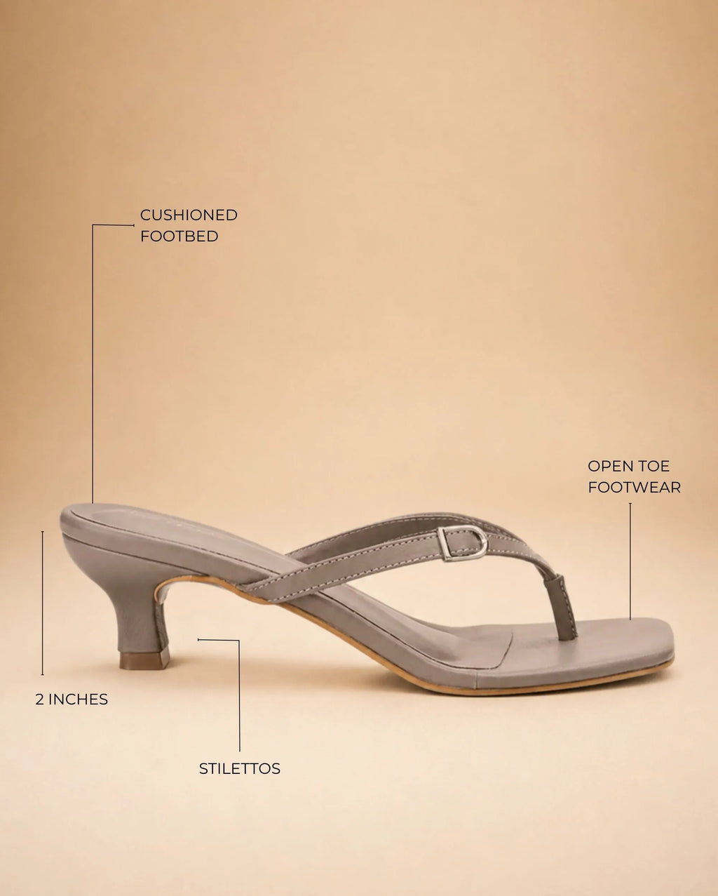 Hepburn Daily Kitten Beige Heels - Lino Perros