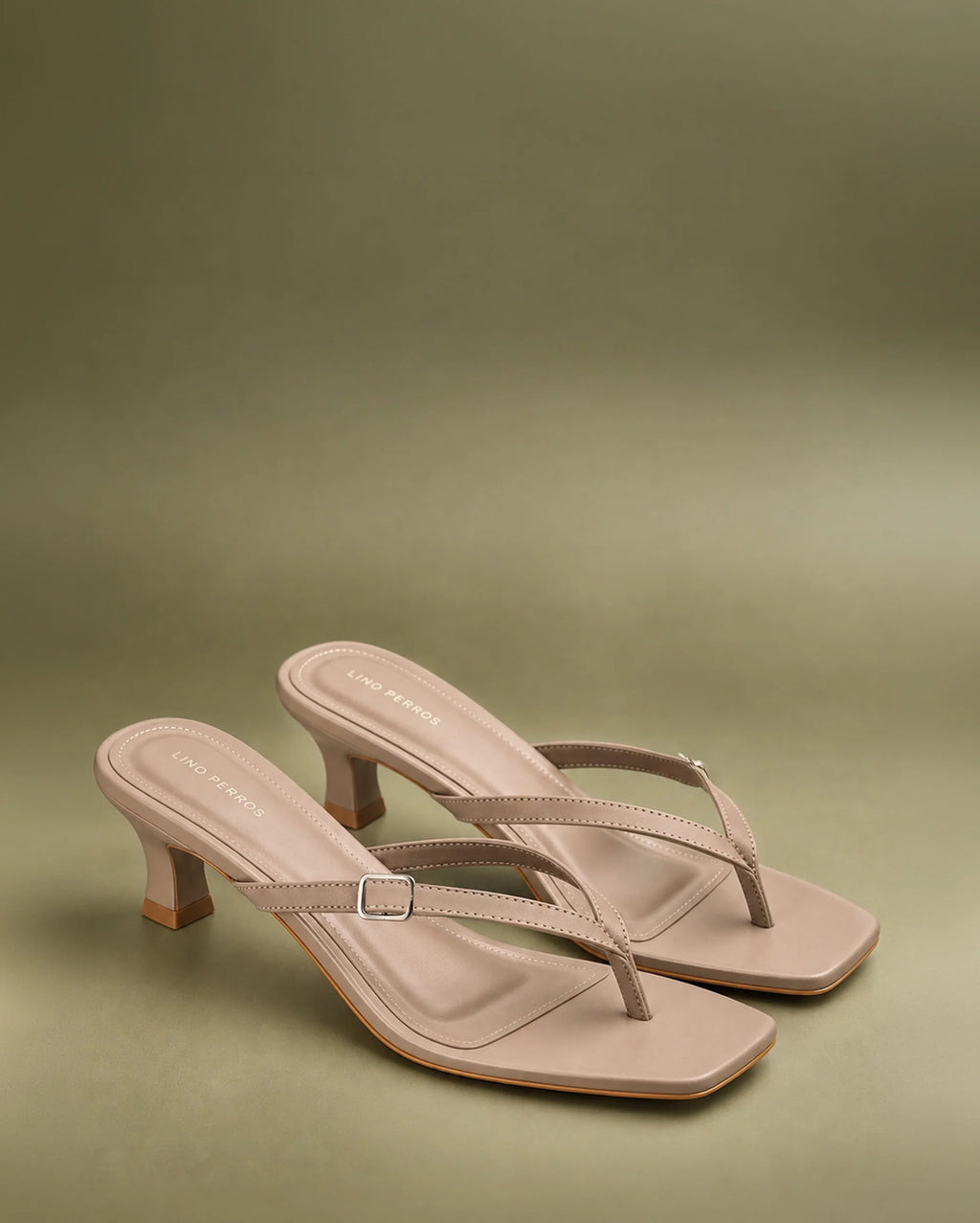 Hepburn Daily Kitten Beige Heels - Lino Perros