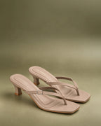 Hepburn Daily Kitten Beige Heels - Lino Perros