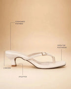 Hepburn Daily Kitten Off White Heels - Lino Perros
