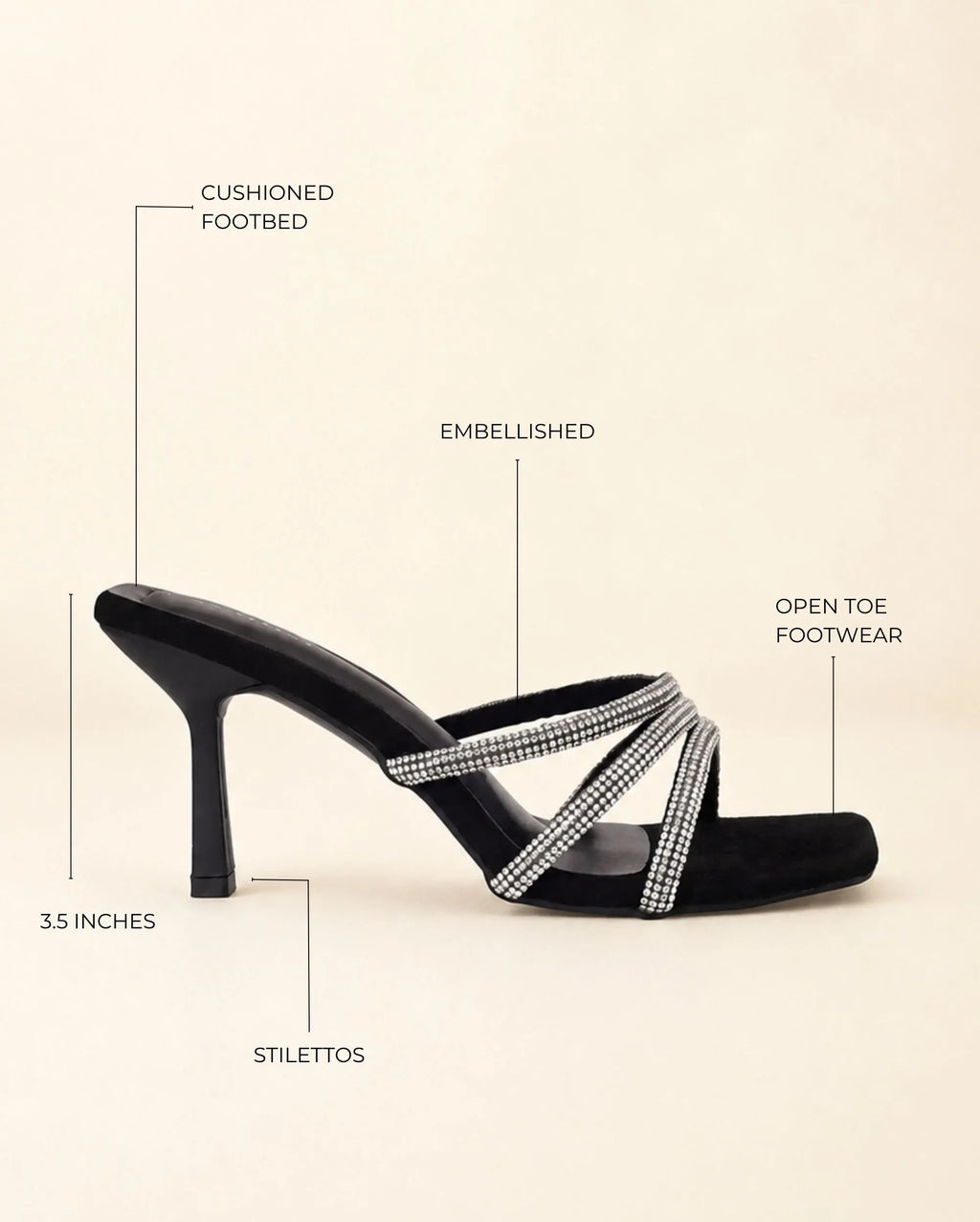 Victoria Vera Black Heels - Lino Perros