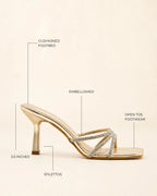 Victoria Vera Gold Heels - Lino Perros