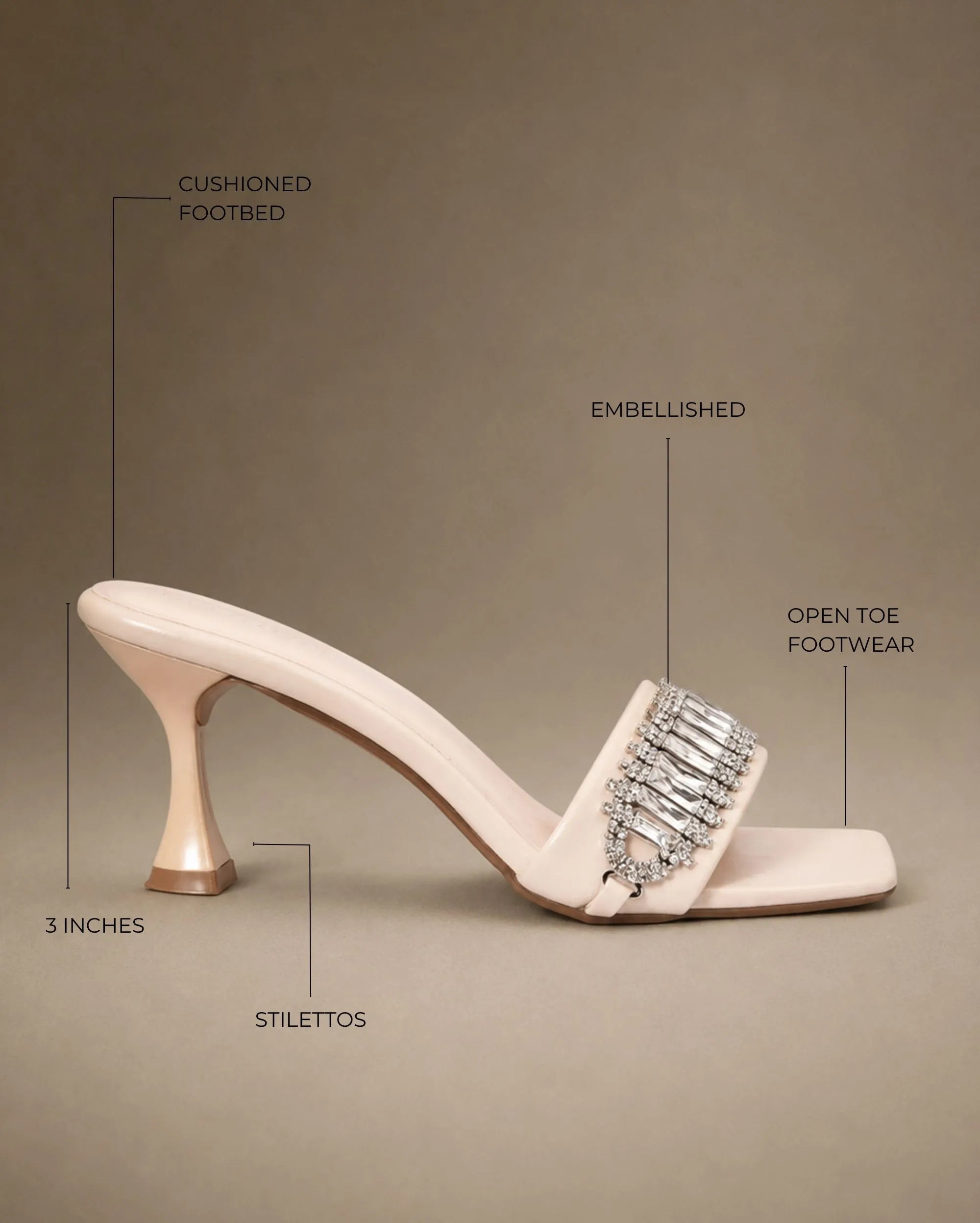 Victoria Fortune Stilettos Beige Heels - Lino Perros