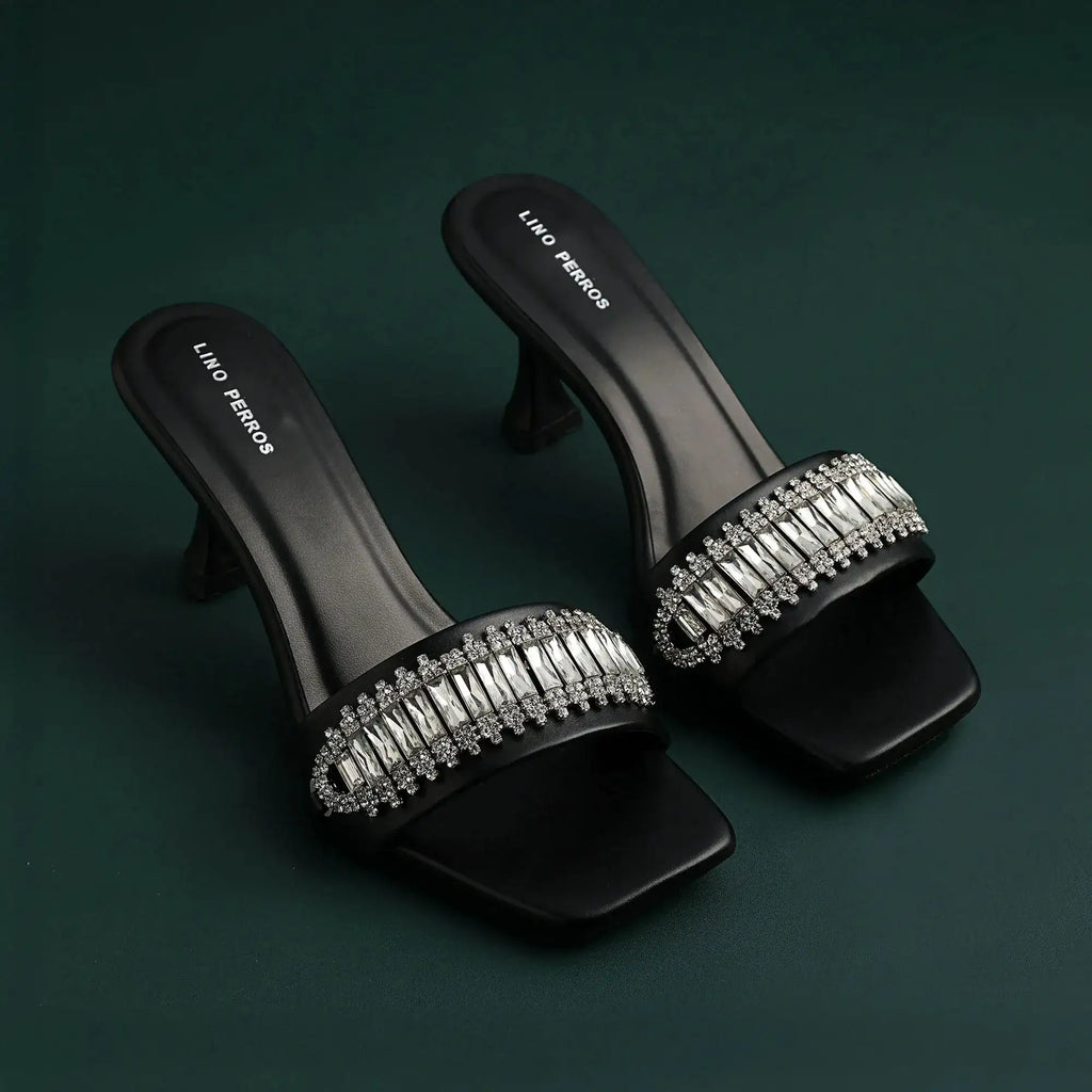 Victoria Fortune Stilettos Black Heels - Lino Perros