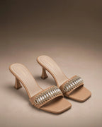 Victoria Fortune Stilettos Light- Tan Heels - Lino Perros