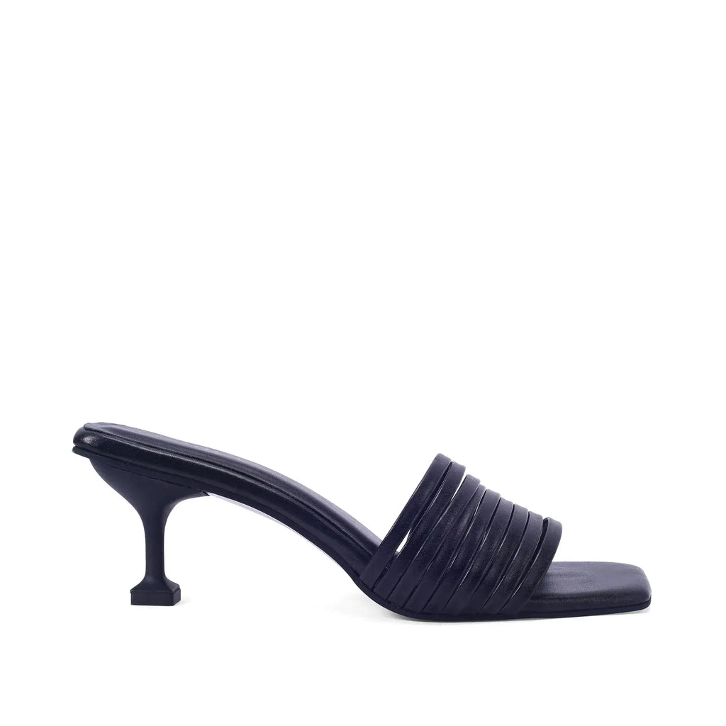 Hepburn Treat Kitten Black Heels - Lino Perros